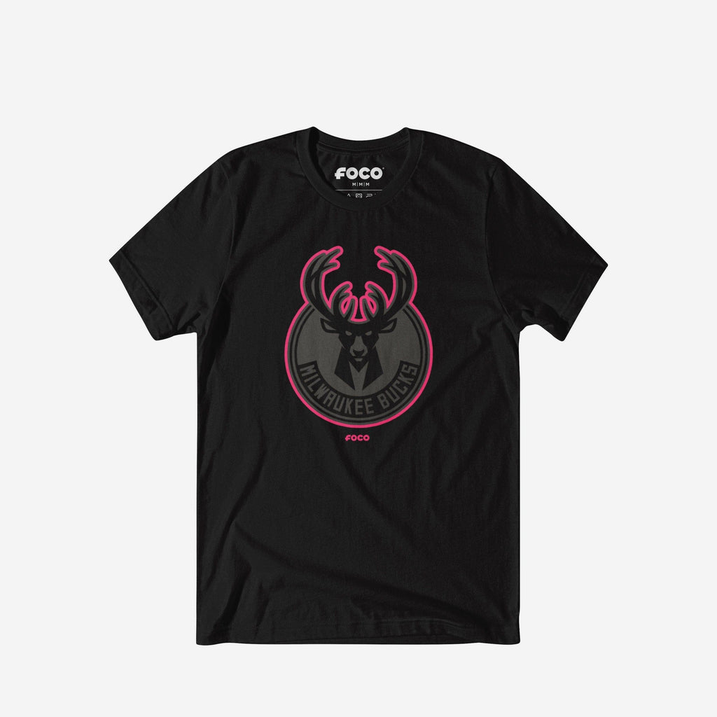 FOCO Milwaukee Bucks Highlight Reel T-Shirt Black/Neon Pink 2XL 2