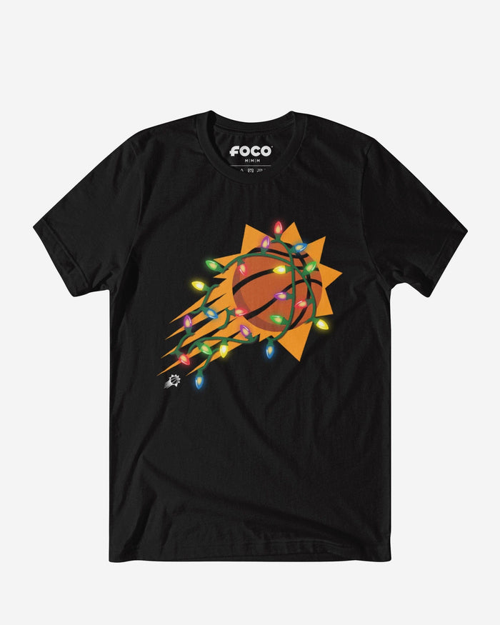 Phoenix Suns Primary Logo Holiday Lights T-Shirt FOCO S - FOCO.com