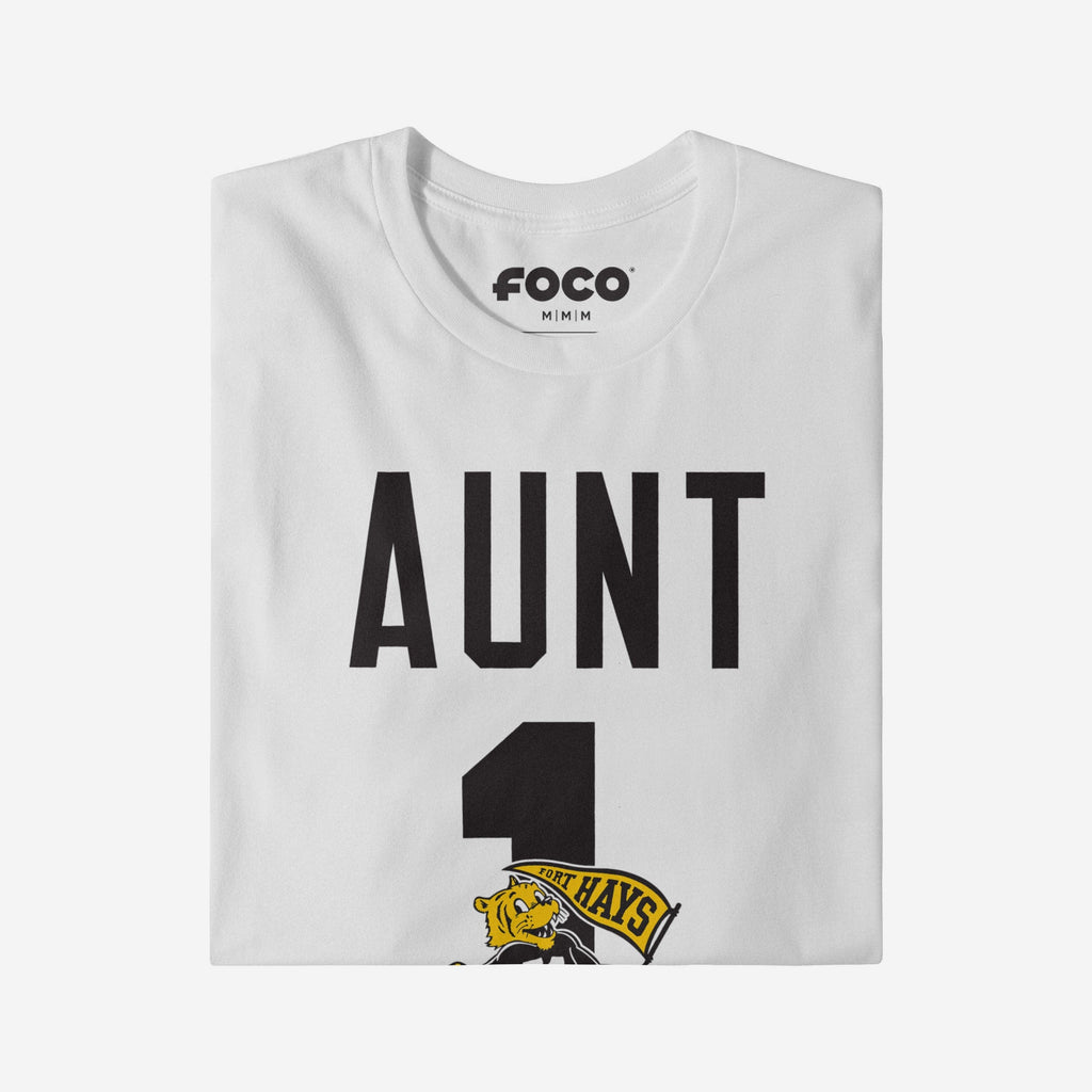 FOCO Fort Hays State Tigers Number 1 Aunt T-Shirt Black 2XL 4