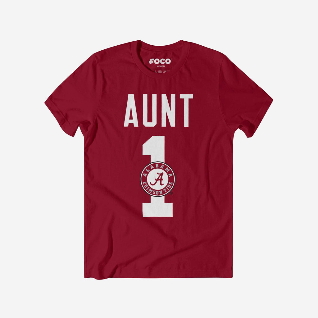 FOCO Alabama Crimson Tide Number 1 Aunt T-Shirt Red S Women 2