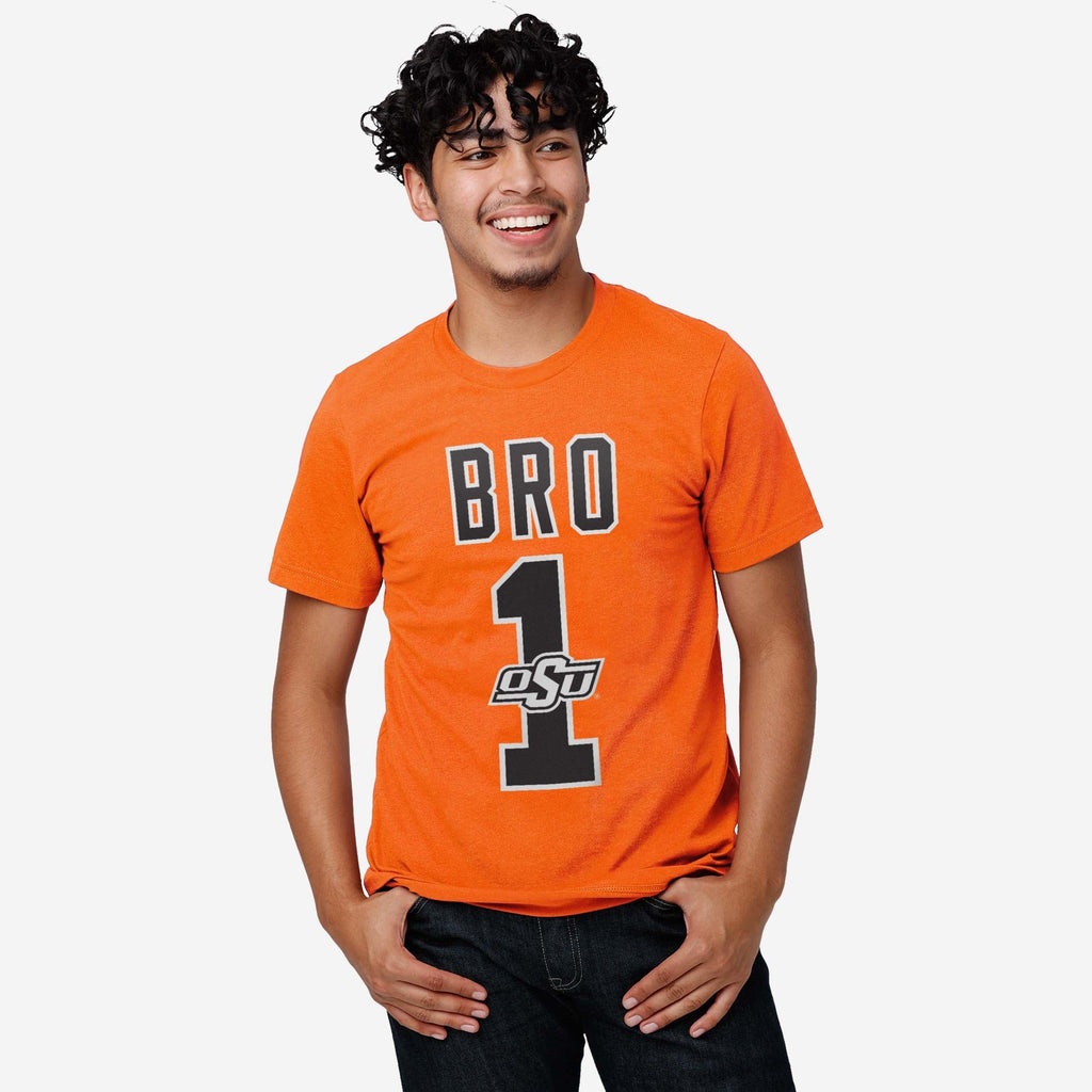 FOCO Oklahoma State Cowboys Number 1 Bro T-Shirt Orange 2XL 3