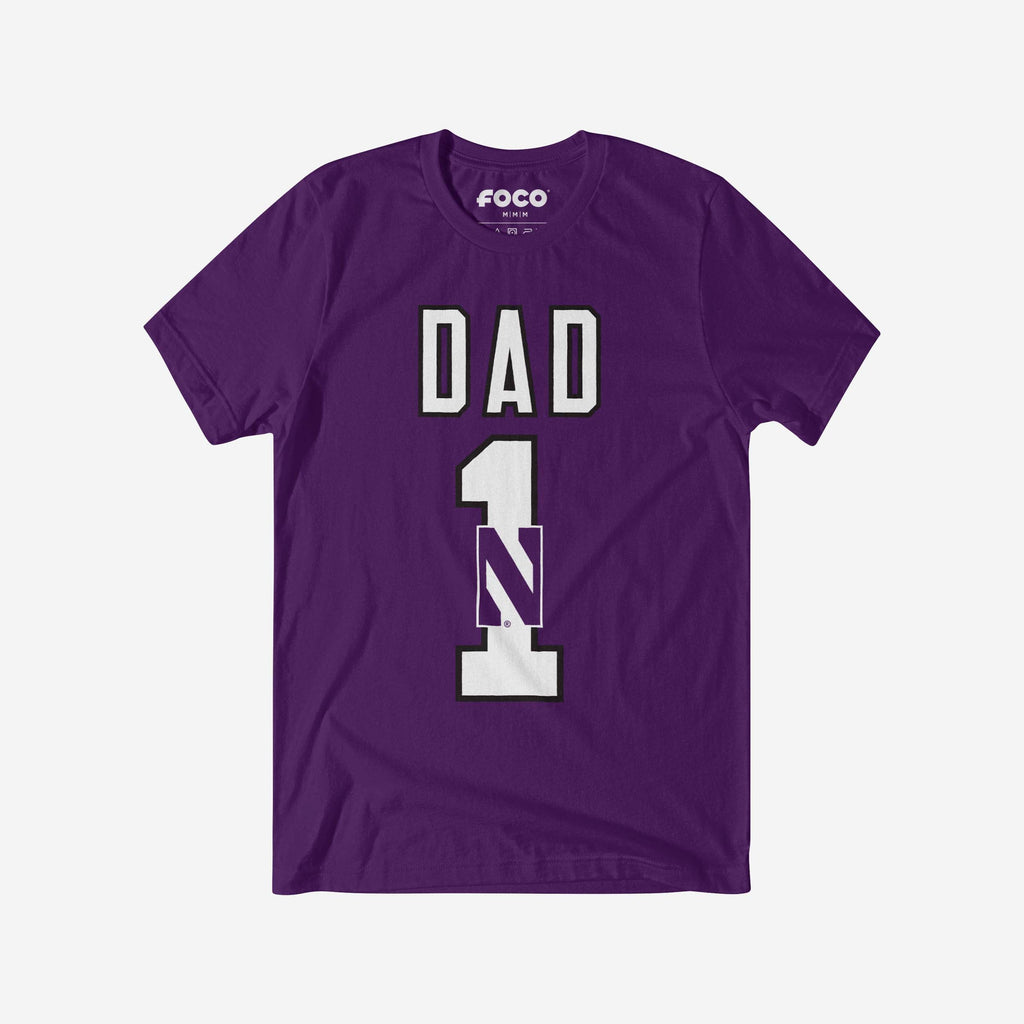 FOCO Northwestern Wildcats Number 1 Dad T-Shirt Purple 3XL 2
