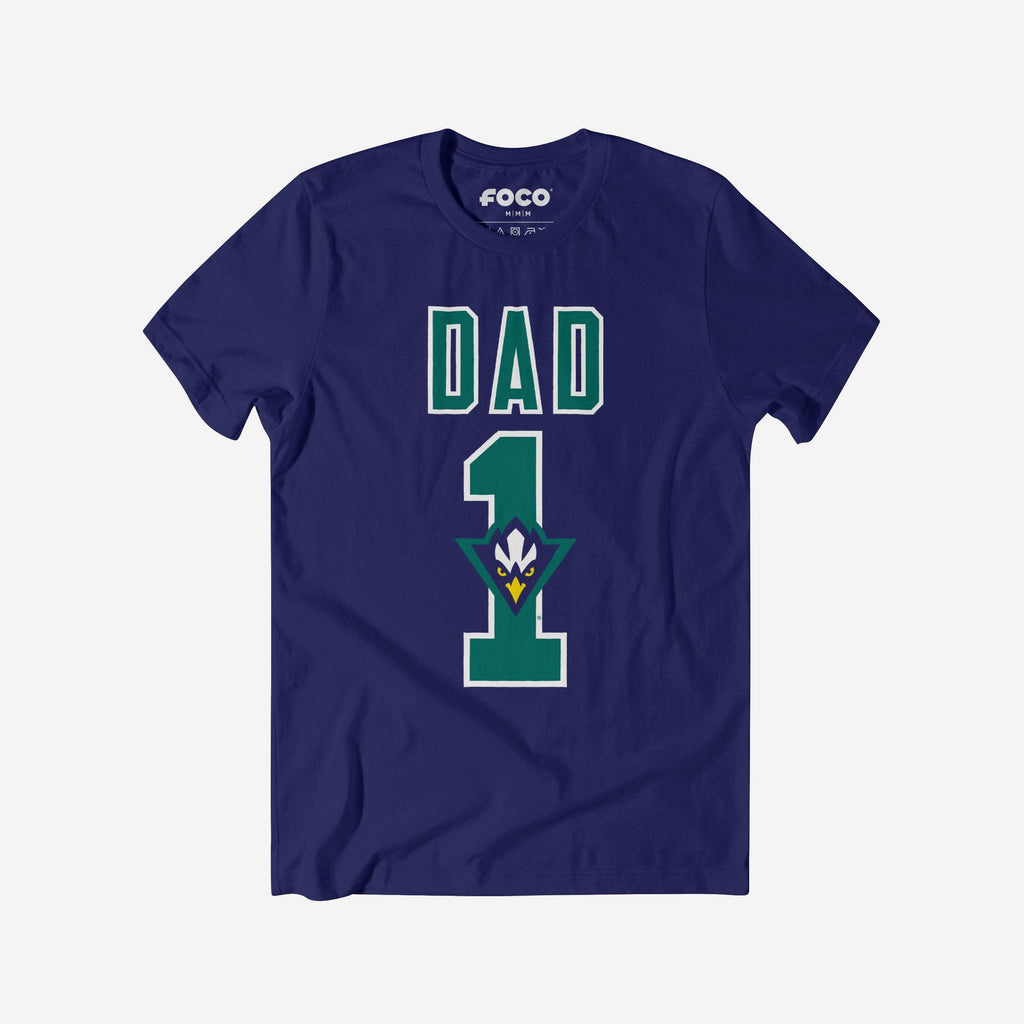 FOCO UNC Wilmington Seahawks Number 1 Dad T-Shirt M Men 2