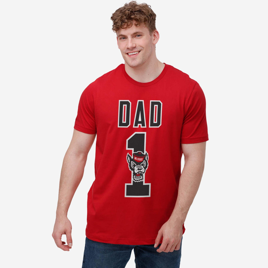 FOCO NC State Wolfpack Number 1 Dad T-Shirt Red XL 3