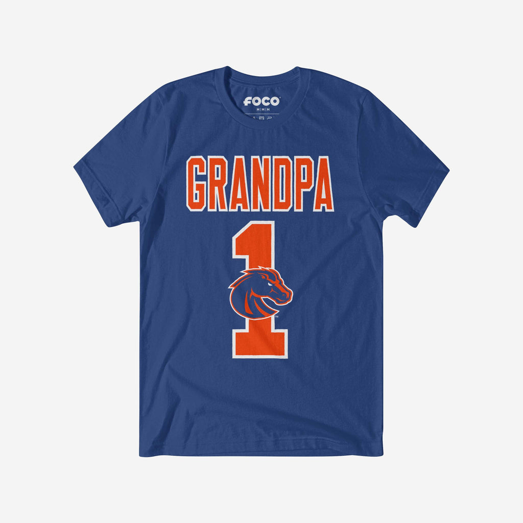 FOCO Boise State Broncos Number 1 Grandpa T-Shirt Blue 2XL 2