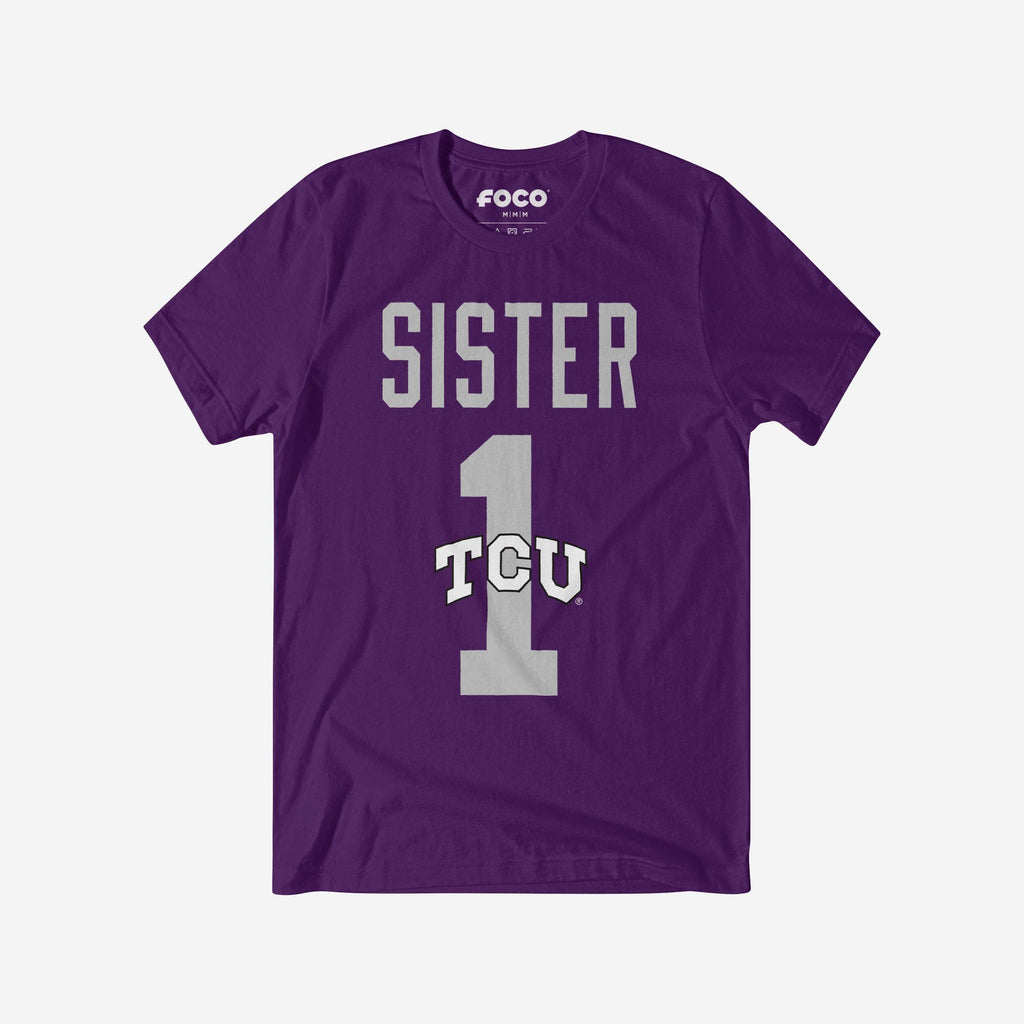FOCO TCU Horned Frogs Number 1 Sister T-Shirt Purple 2XL 2