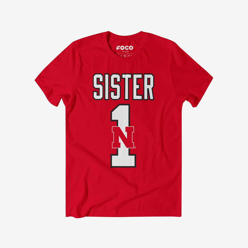 FOCO Nebraska Cornhuskers Number 1 Sister T-Shirt Red M Women 2