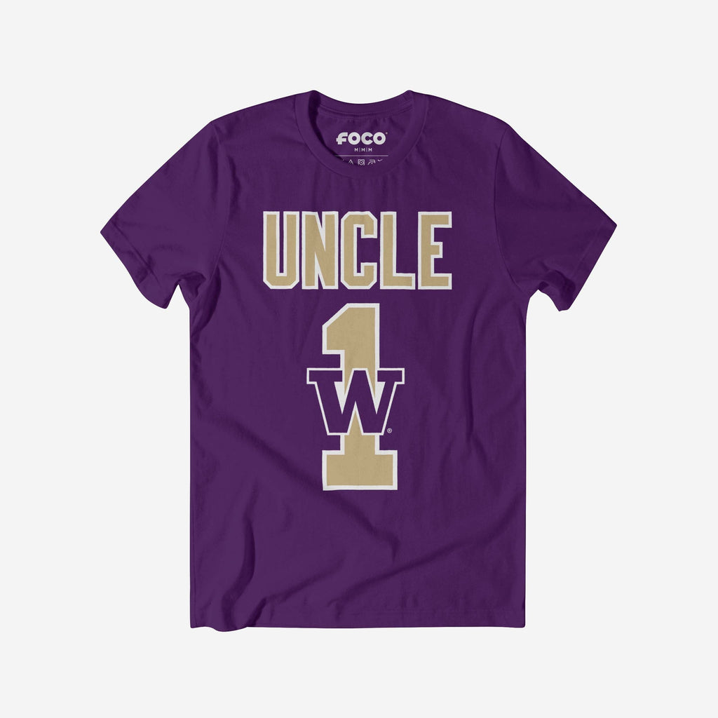 FOCO Washington Huskies Number 1 Uncle T-Shirt Purple Size L 2
