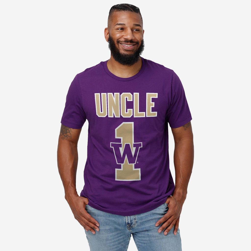 FOCO Washington Huskies Number 1 Uncle T-Shirt Purple Size L 3