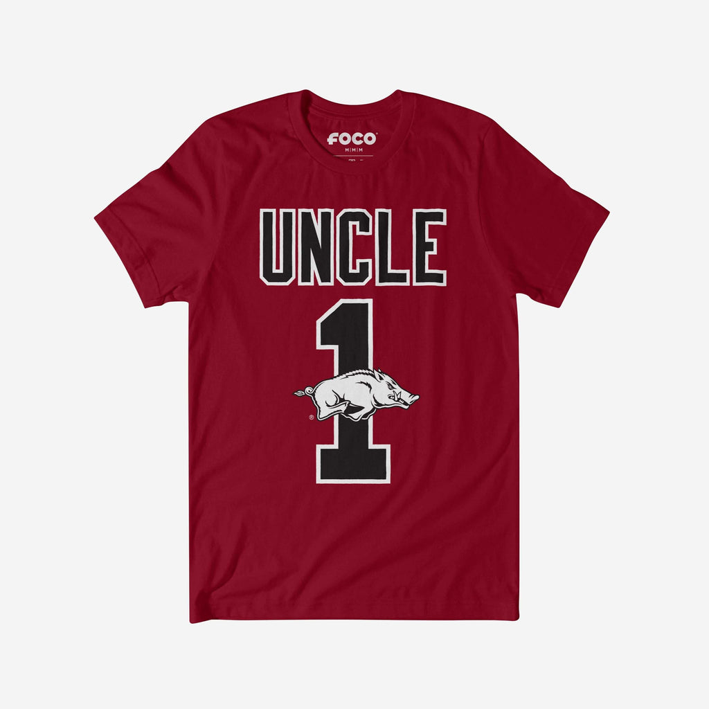 FOCO Arkansas Razorbacks Number 1 Uncle T-Shirt Red M 2