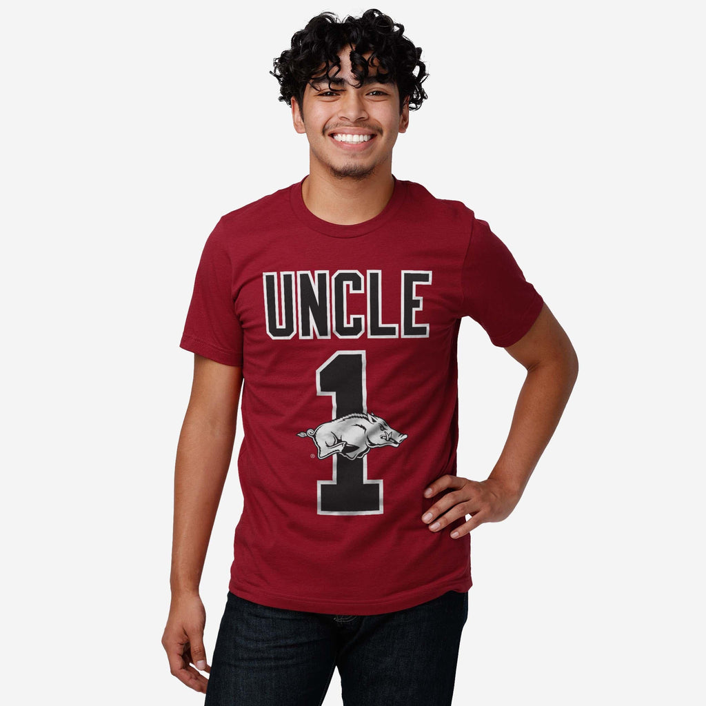 FOCO Arkansas Razorbacks Number 1 Uncle T-Shirt Red M 3