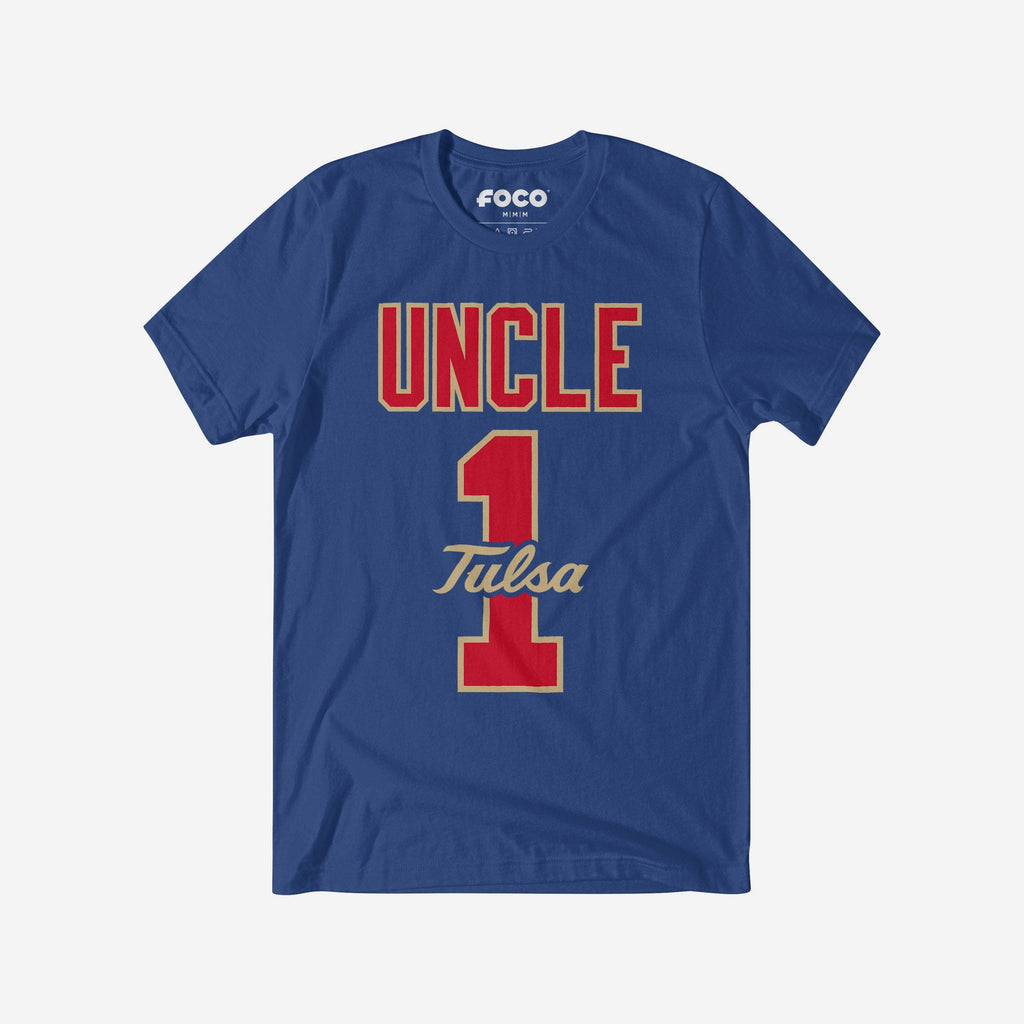 FOCO Tulsa Golden Hurricane Number 1 Uncle T-Shirt Blue 2XL 2