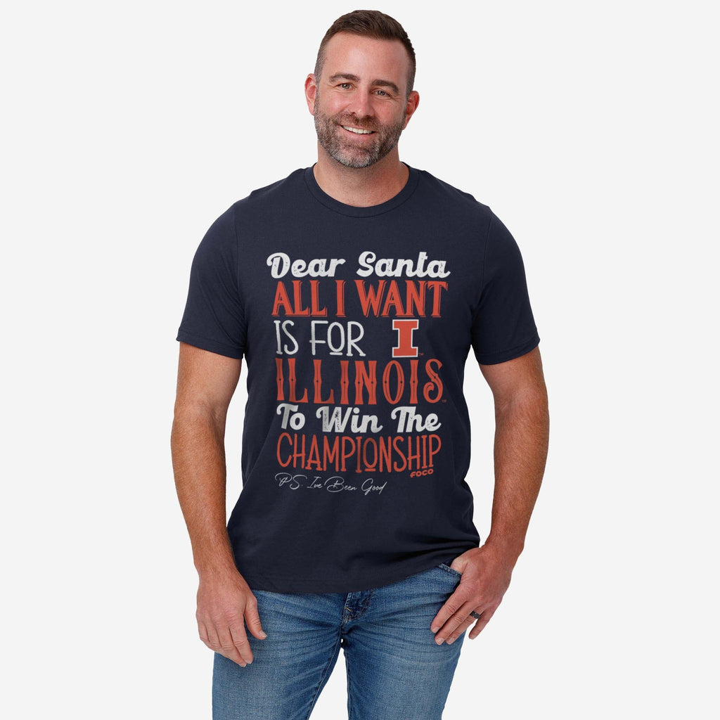 FOCO Illinois Fighting Illini All I Want T-Shirt Blue M 3