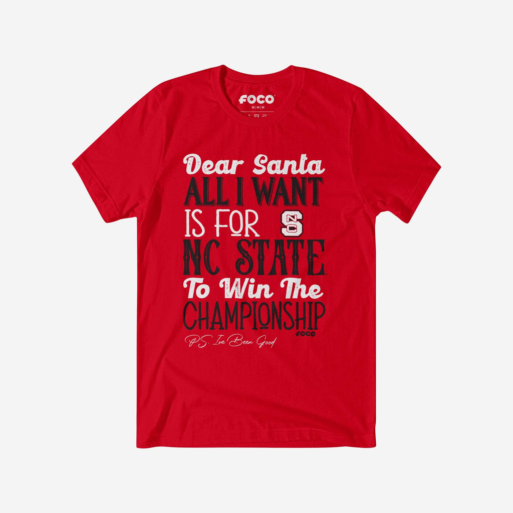 FOCO NC State Wolfpack All I Want T-Shirt Red 2XL 2