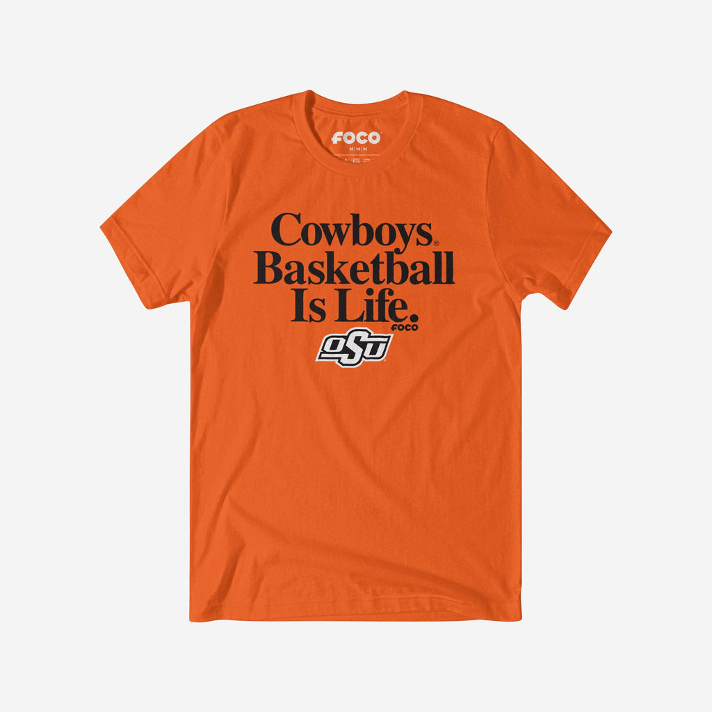 Oklahoma State Cowboys Basketball is Life T-Shirt FOCO S - FOCO.com