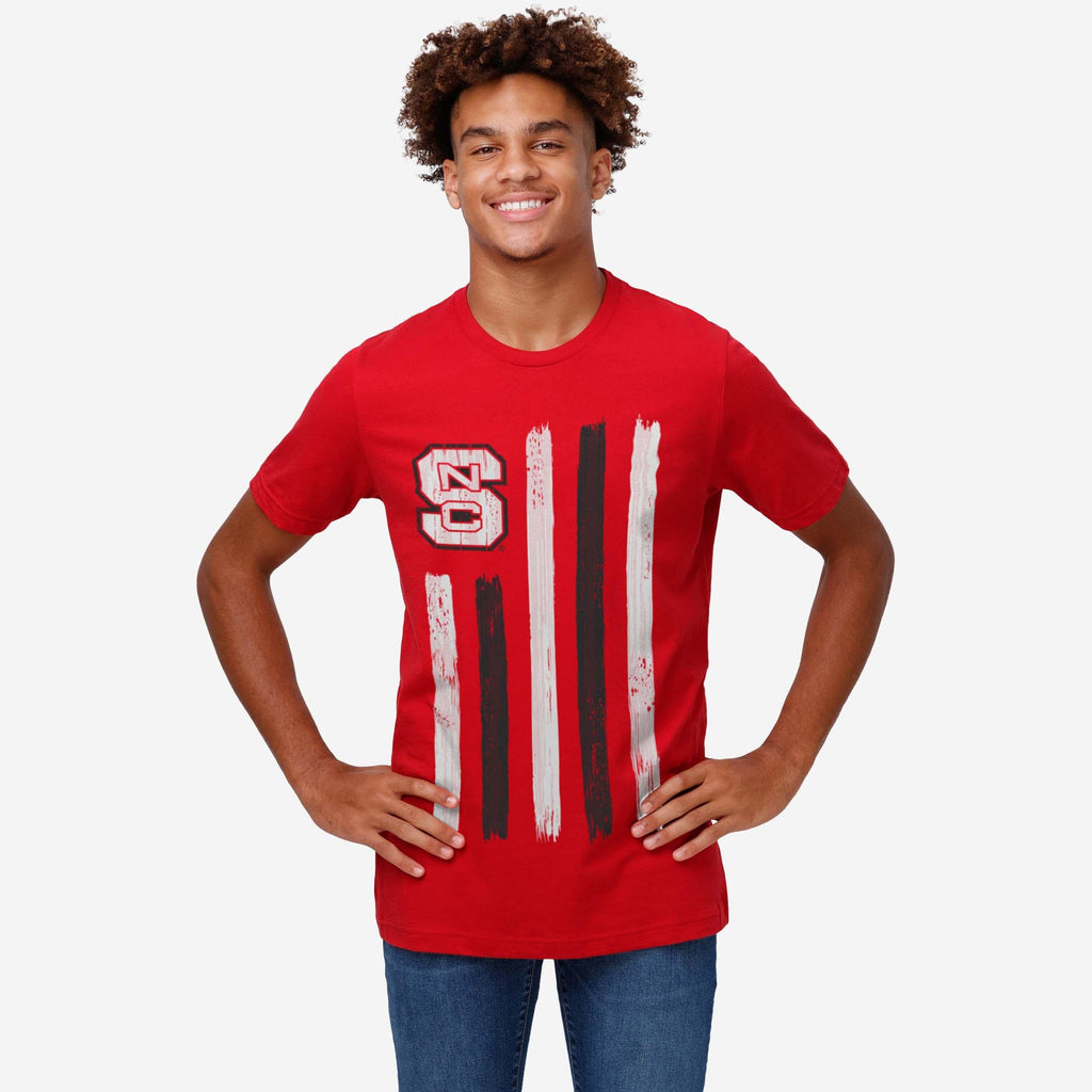 FOCO NC State Wolfpack Brushstroke Flag T-Shirt Red 2XL 3