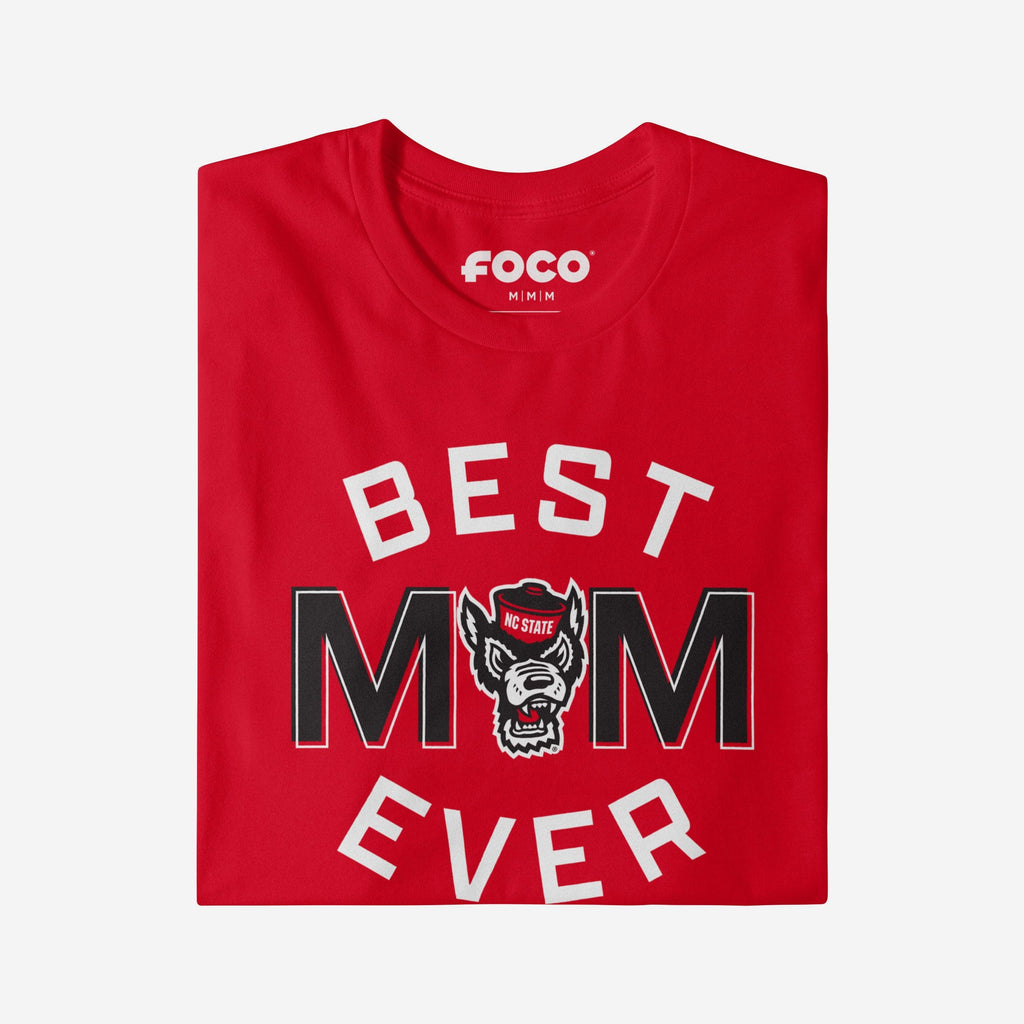FOCO NC State Wolfpack Best Mom Ever Arched T-Shirt Red M Women 4