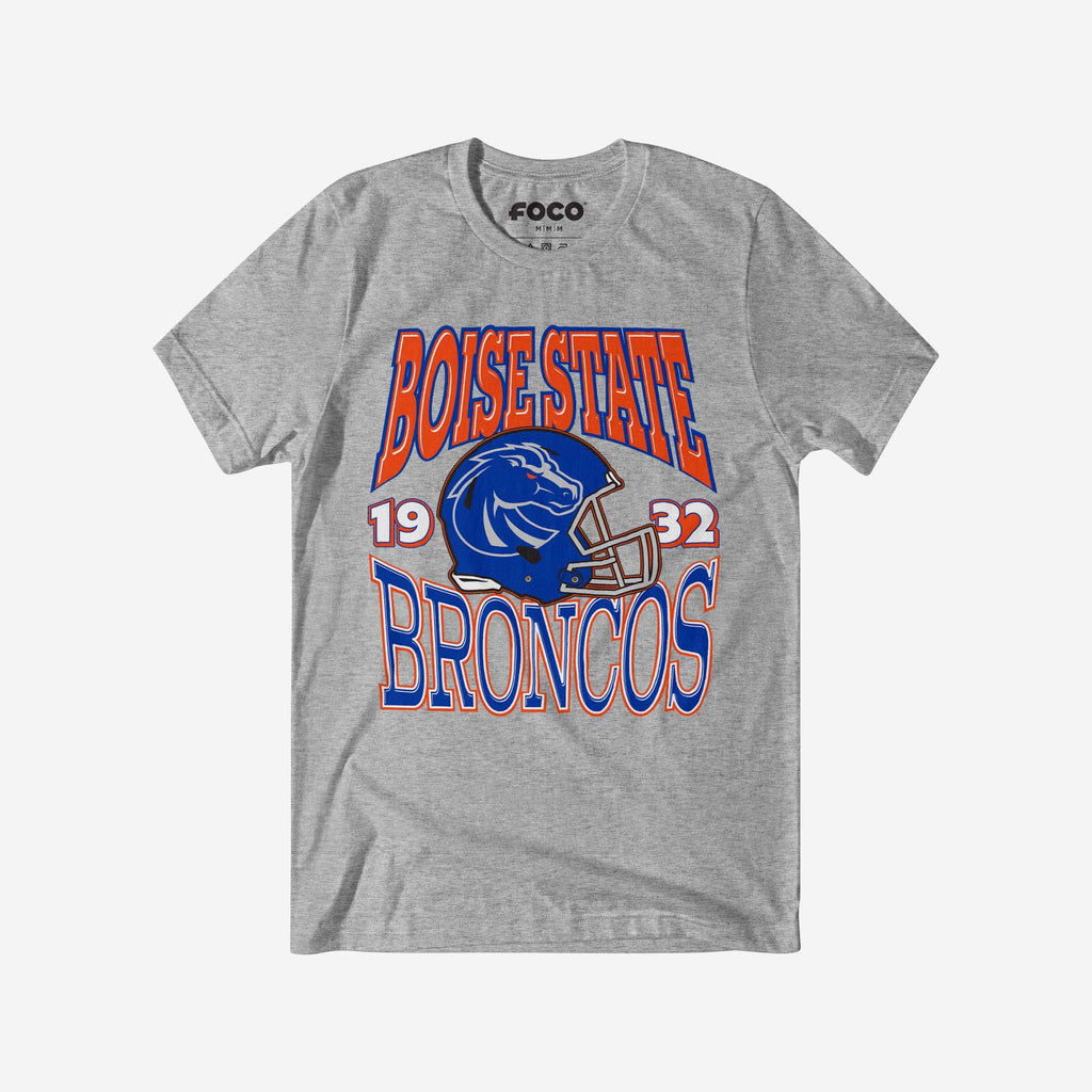 FOCO Boise State Broncos Classic Team Helmet T-Shirt Heather Grey 2XL 2