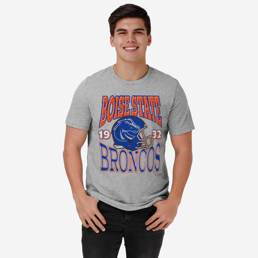 FOCO Boise State Broncos Classic Team Helmet T-Shirt Heather Grey 2XL 3