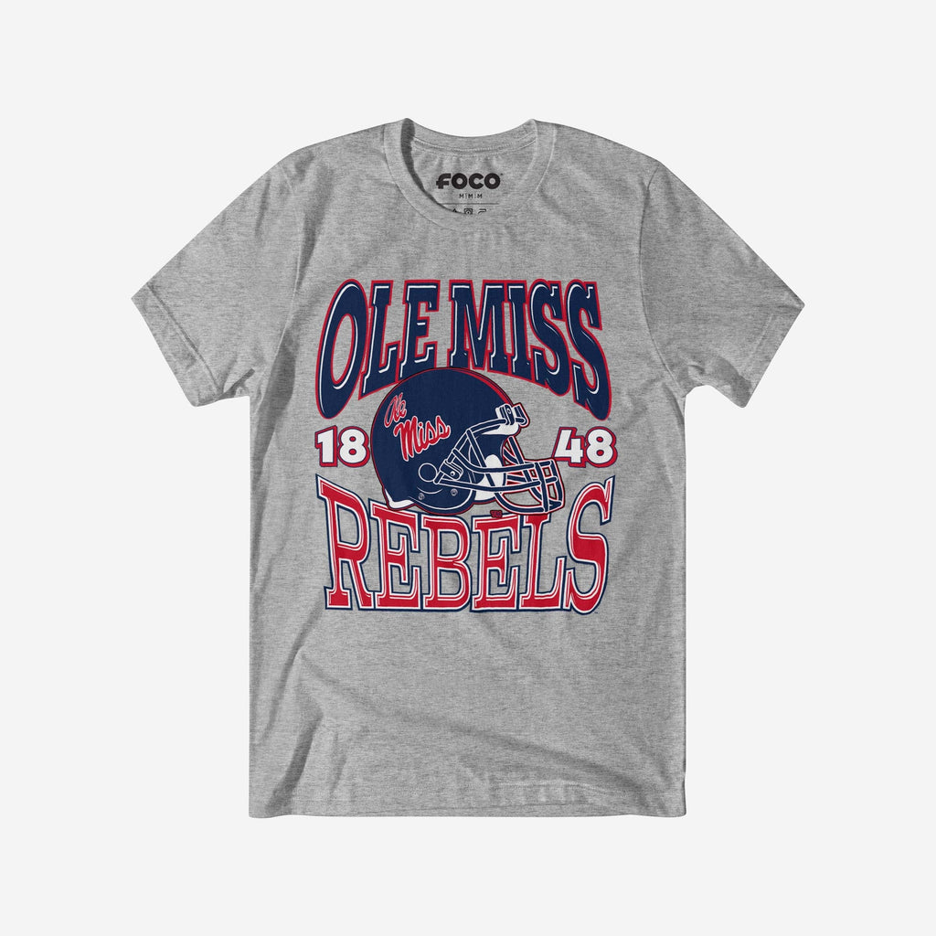 FOCO Ole Miss Rebels Classic Team Helmet T-Shirt Heather Grey Men Size S 2