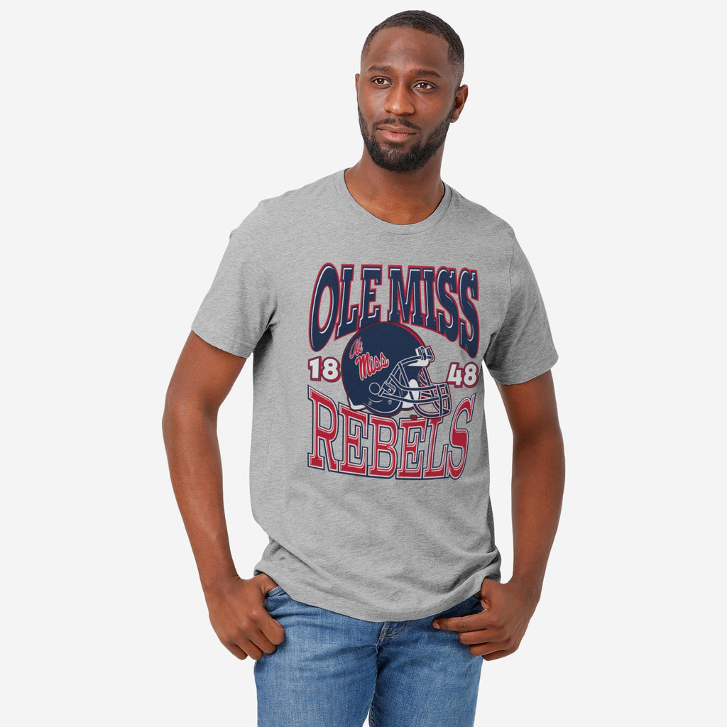 FOCO Ole Miss Rebels Classic Team Helmet T-Shirt Heather Grey Men Size S 3