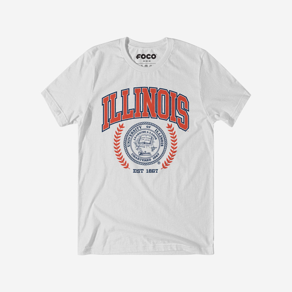 FOCO Illinois Fighting Illini Team Crest T-Shirt Orange / M 2