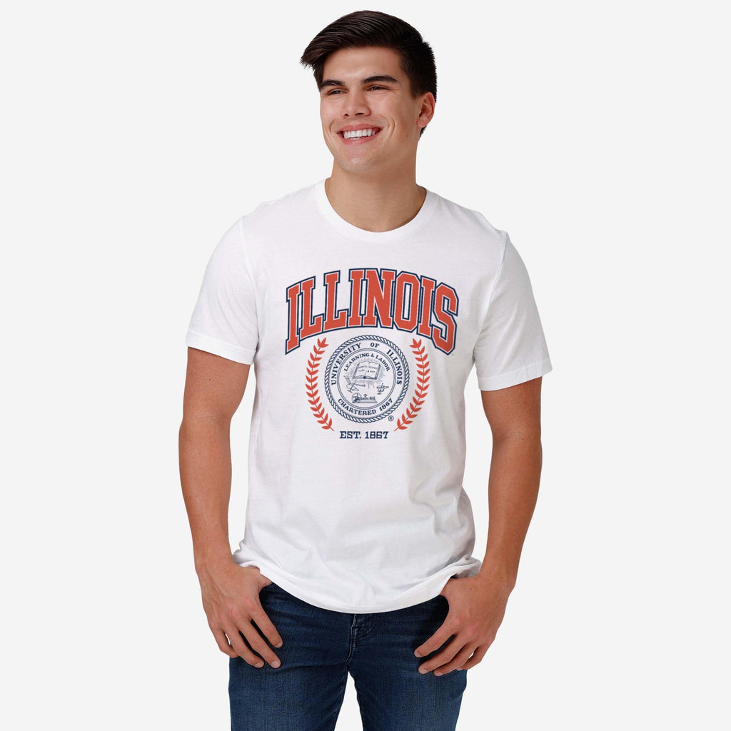 FOCO Illinois Fighting Illini Team Crest T-Shirt Orange / M 3