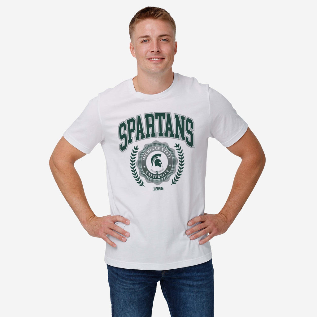 FOCO Michigan State Spartans Team Crest T-Shirt - Blanc / 3XL - Homme 3