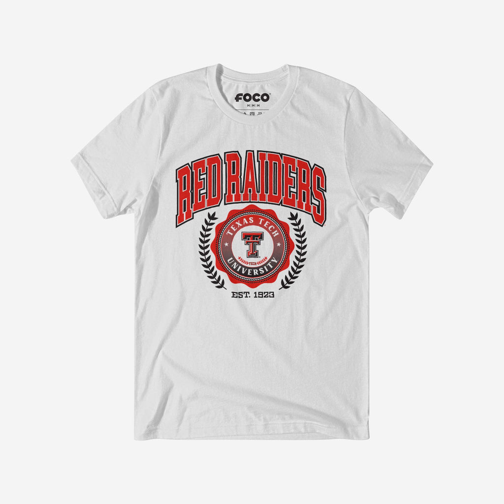 FOCO Texas Tech Red Raiders Team Crest T-Shirt White / 2XL 2