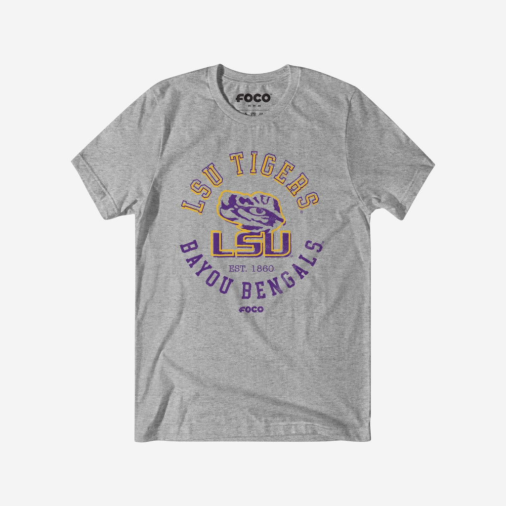 LSU Tigers Circle Vintage T-Shirt FOCO S - FOCO.com