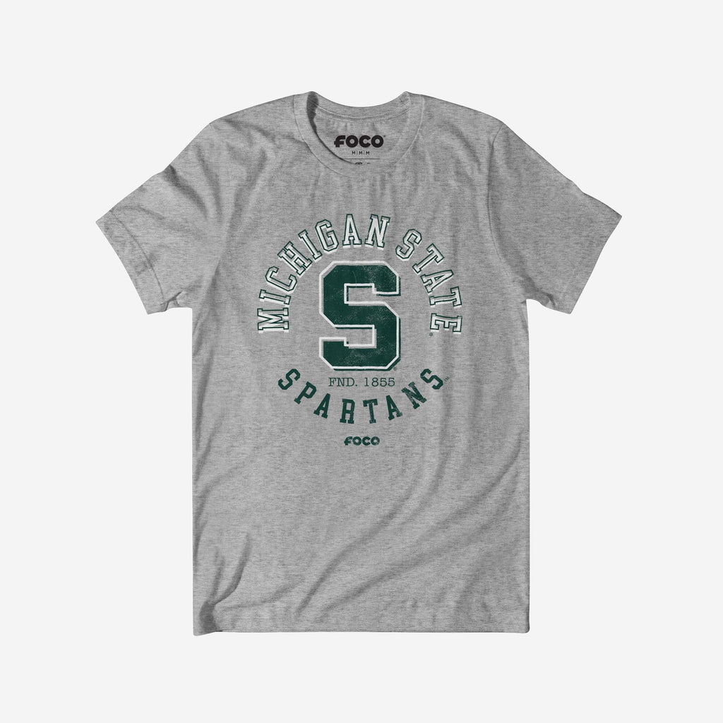 Michigan State Spartans Circle Vintage T-Shirt FOCO S - FOCO.com