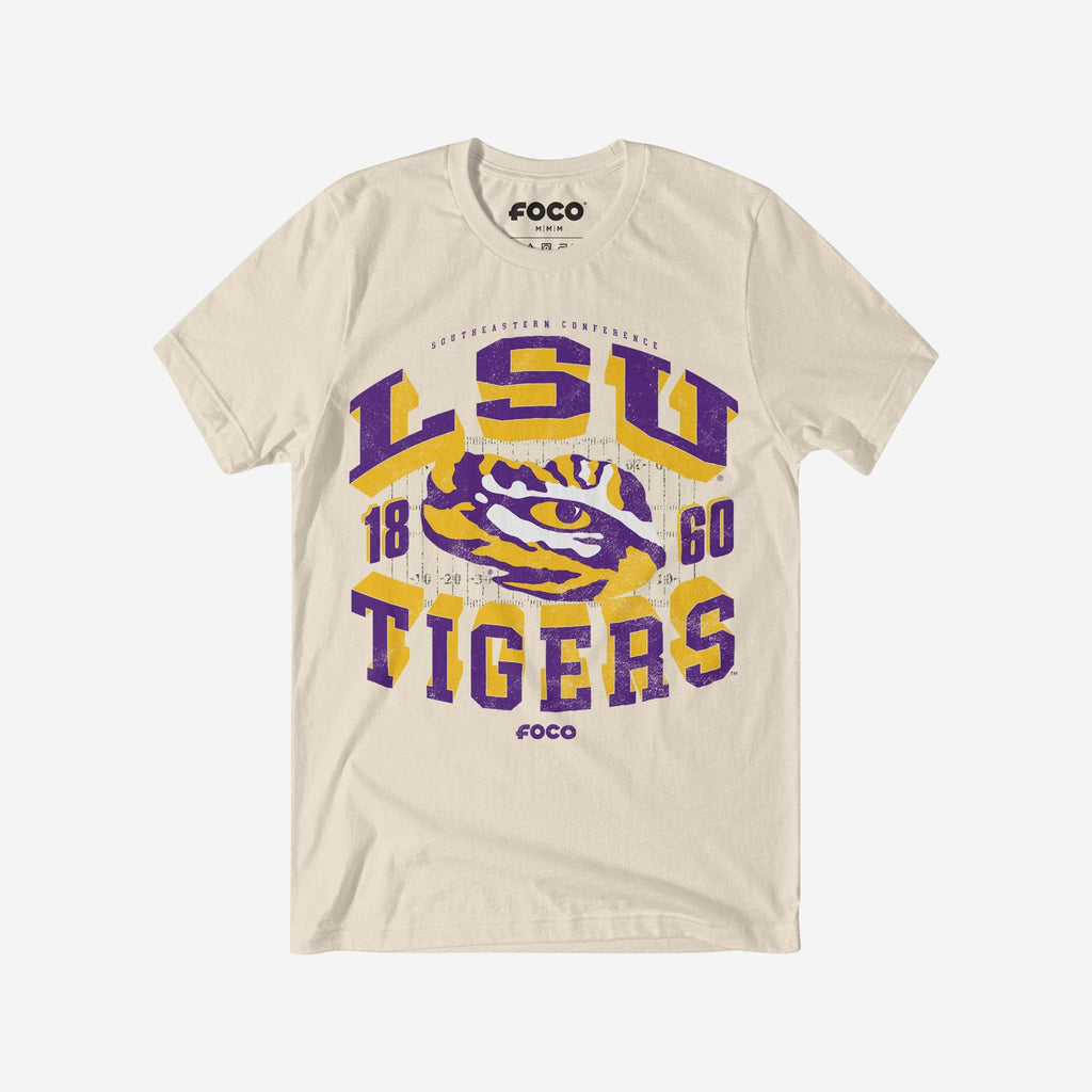 FOCO LSU Tigers Field Arched Wordmark T-Shirt Purple L 2