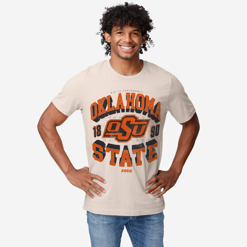 FOCO Oklahoma State Cowboys Field Arched Wordmark T-Shirt Orange 2XL 3