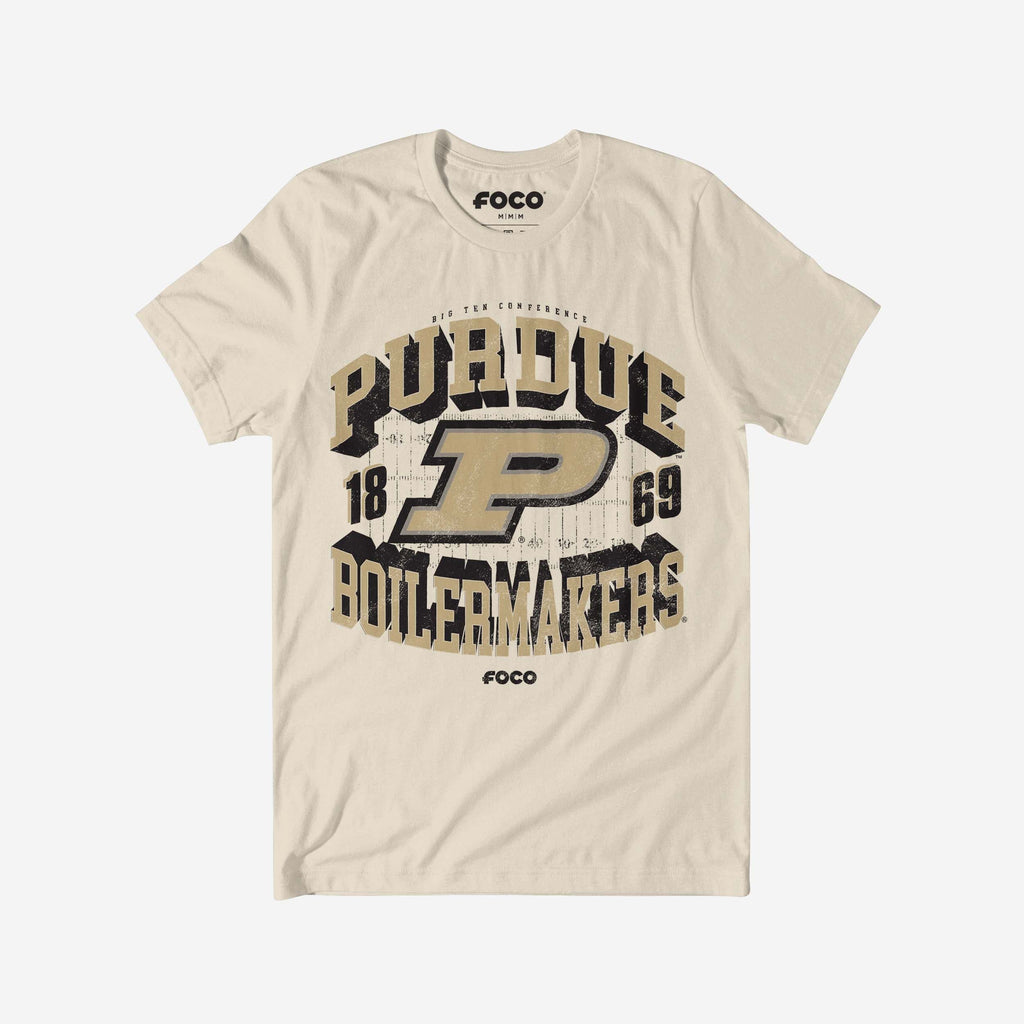 FOCO Purdue Boilermakers Field Arched Wordmark T-Shirt - L - Herren 2