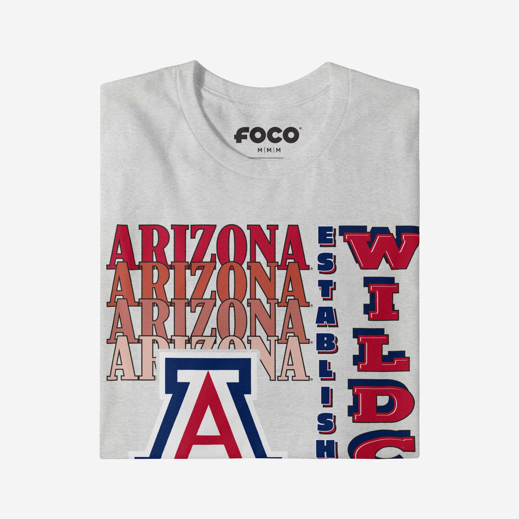 FOCO Arizona Wildcats Gradient Wordmark T-Shirt Blue XL 4