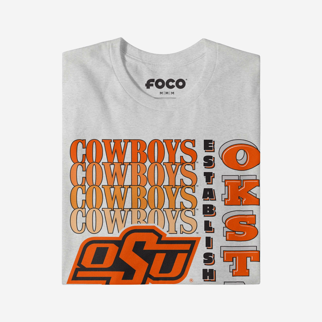FOCO Oklahoma State Cowboys Gradient Wordmark T-Shirt - Herren 4