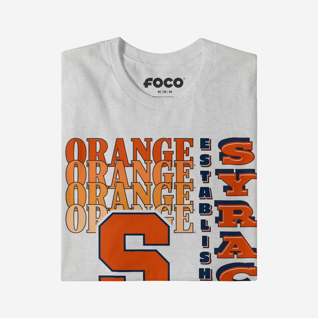 FOCO Syracuse Orange Gradient Wordmark T-Shirt Orange Men Size S 4