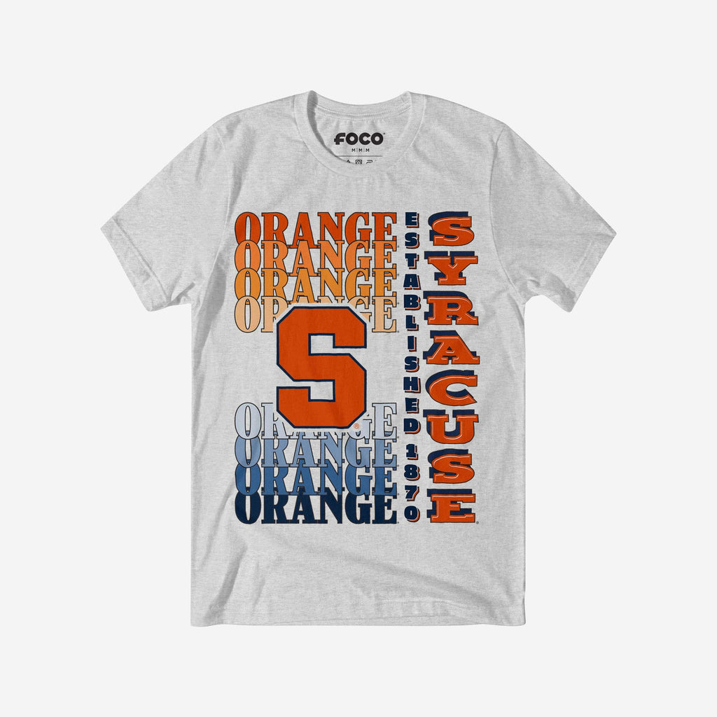 FOCO Syracuse Orange Gradient Wordmark T-Shirt Orange Men Size S 2