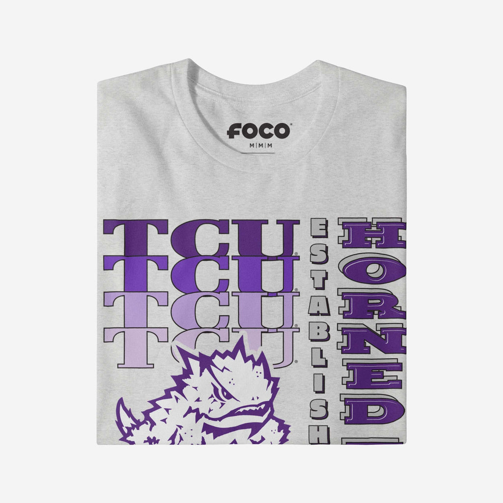 FOC TCU Horned Frogs Gradient Wordmark T-Shirt Black 3XL 4