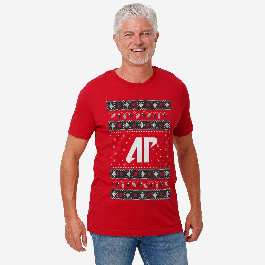 FOCO Austin Peay Governors Holiday Lights Sweater T-Shirt Red L Men 3