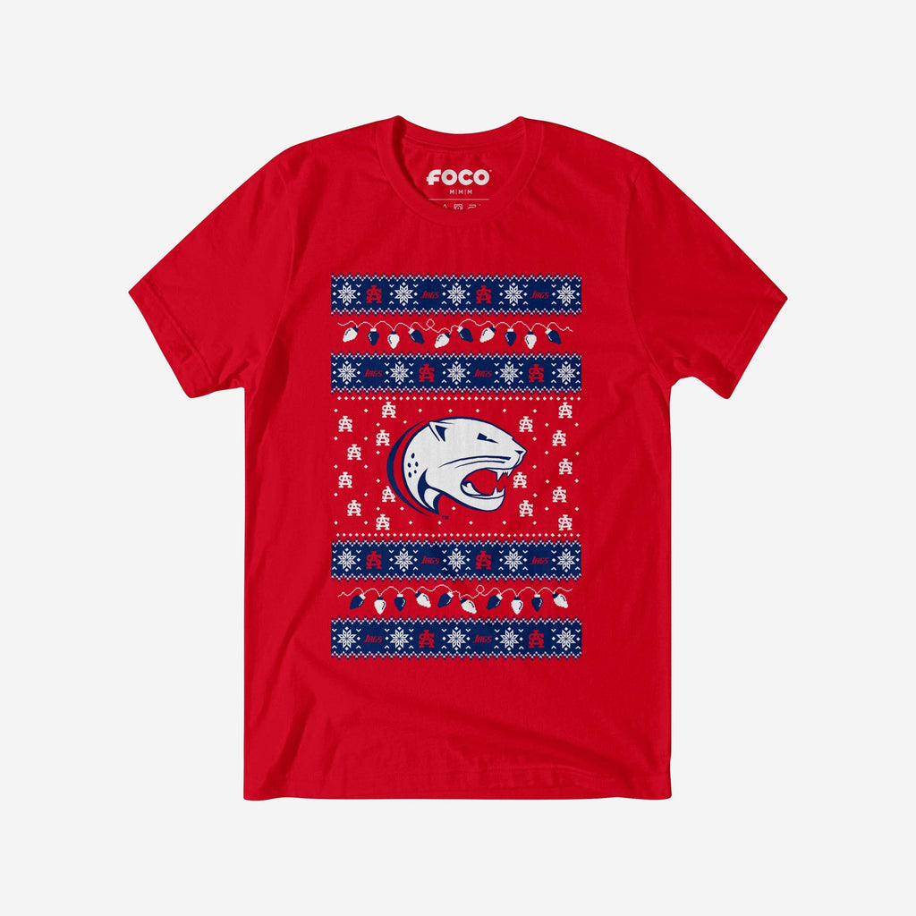 FOCO South Alabama Jaguars Holiday Lights T-Shirt Red S Men 2