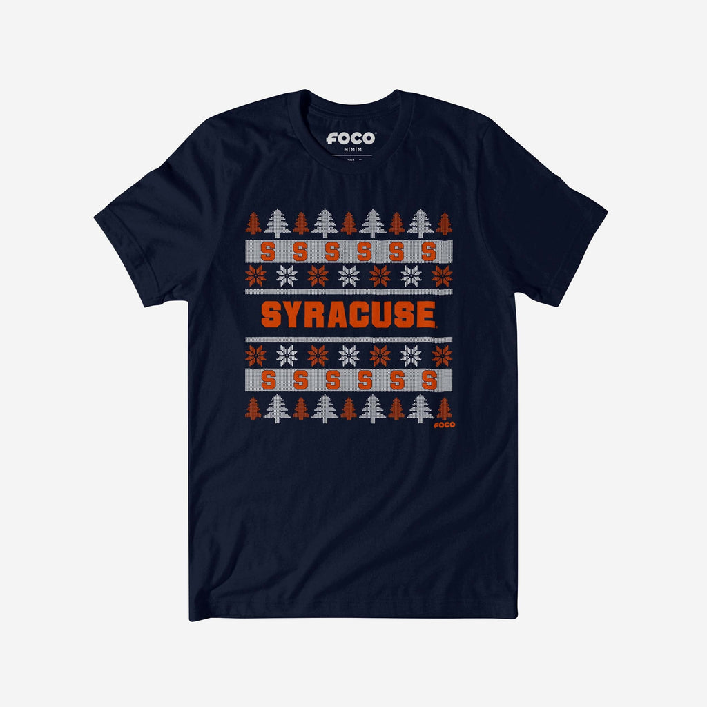 FOCO Syracuse Orange Holiday Sweater T-Shirt Orange S Men 2