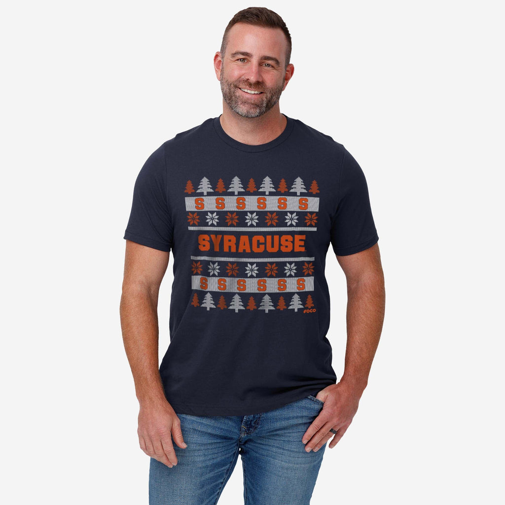 FOCO Syracuse Orange Holiday Sweater T-Shirt Orange S Men 3