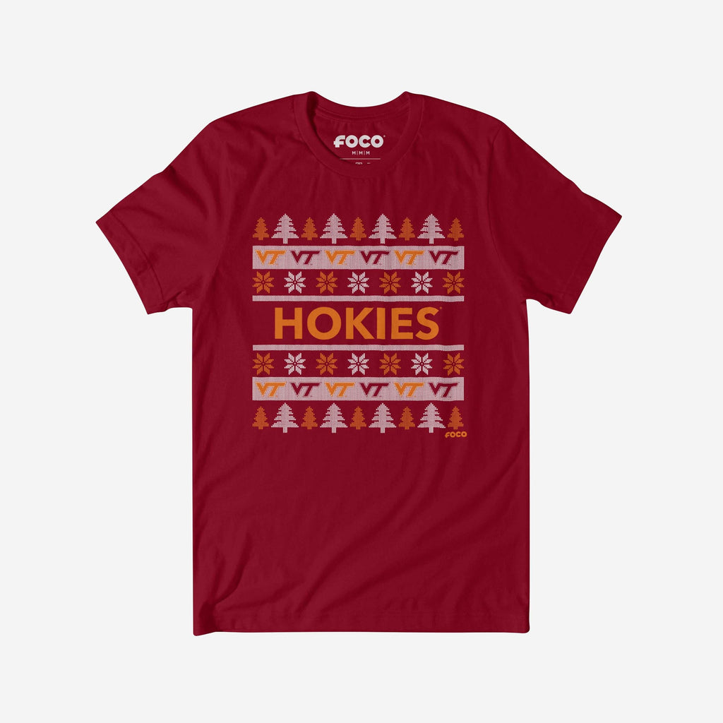 FOCO Virginia Tech Hokies Holiday Sweater T-Shirt S Men 2