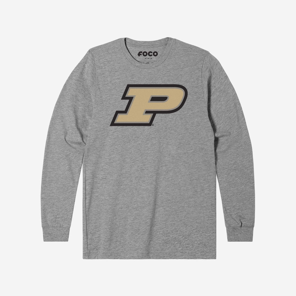 FOCO Purdue Boilermakers Primary Logo Long Sleeve T-Shirt Athletic Heather S 2