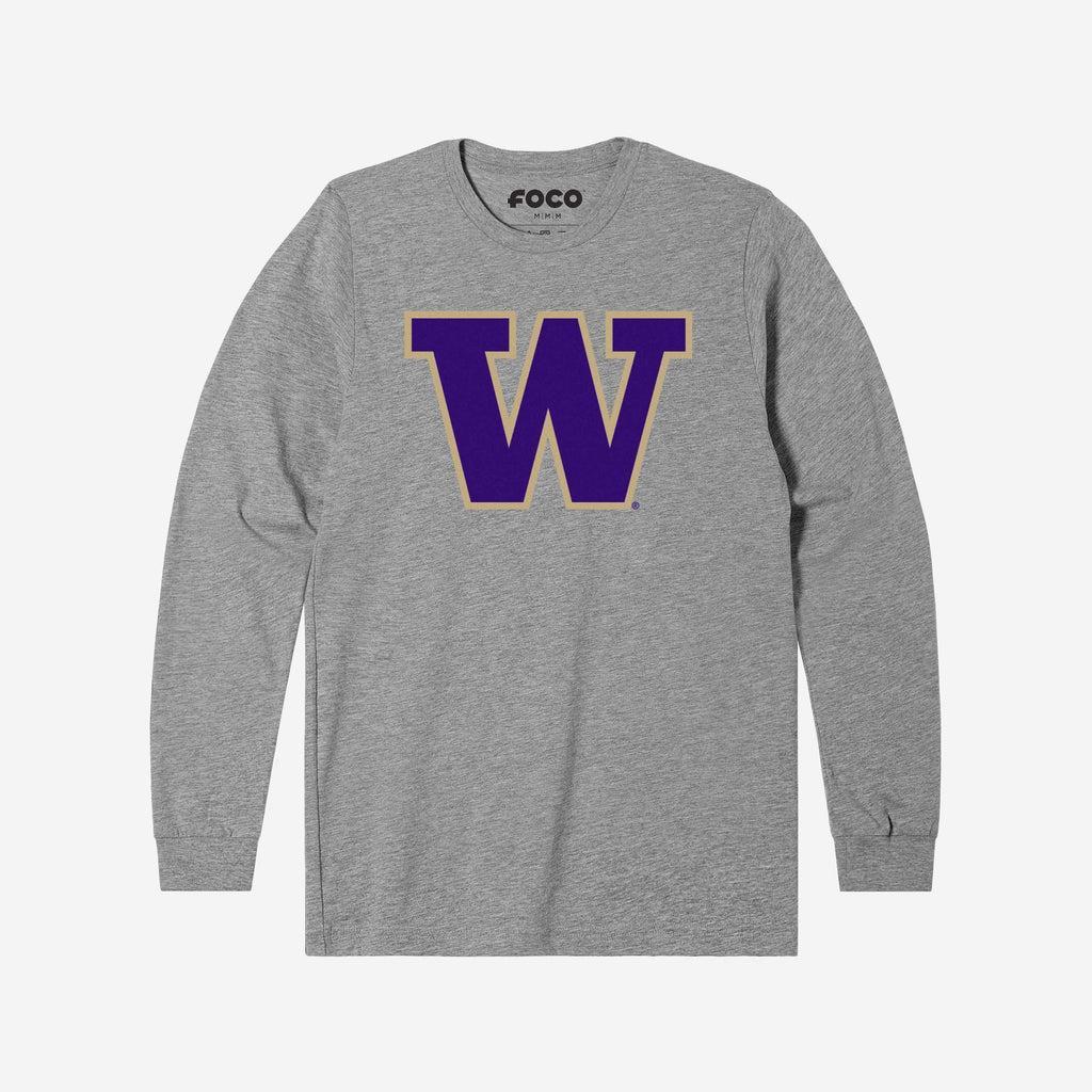 FOCO Washington Huskies Primary Logo Long Sleeve T-Shirt Black 2XL 2