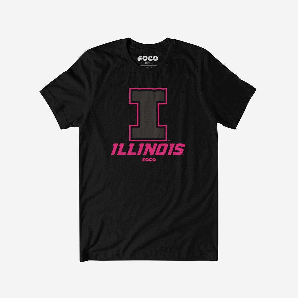 FOCO Illinois Fighting Illini Highlight Reel T-Shirt Black/Neon Pink S 2
