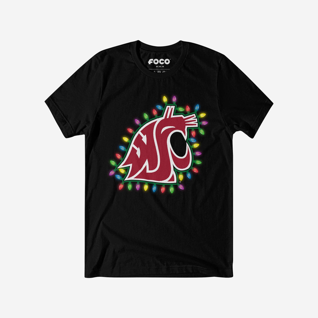 FOCO Washington State Cougars Holiday Lights T-Shirt Men Size S 2