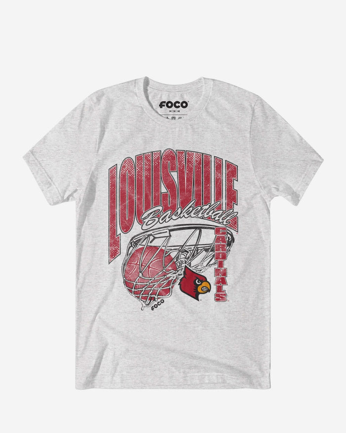 Louisville Cardinals Script Swish T-Shirt FOCO S - FOCO.com