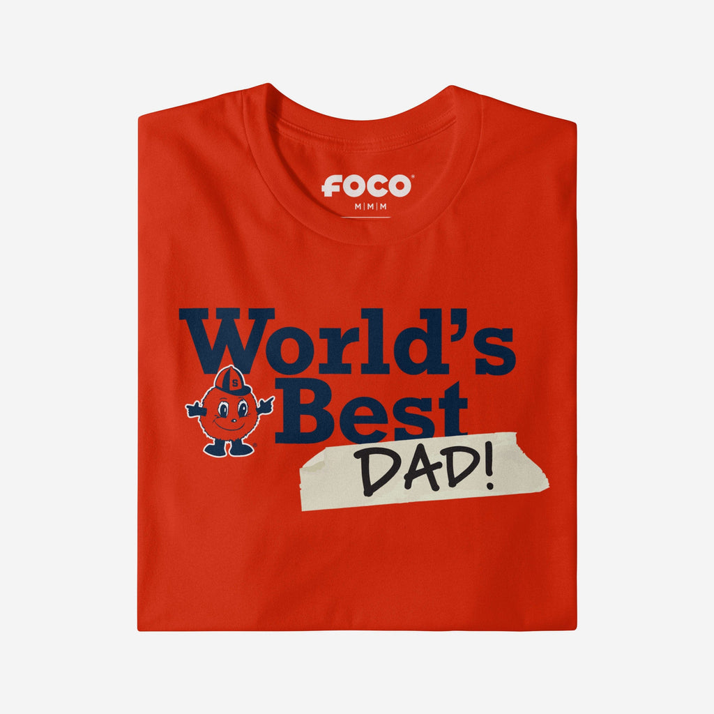 FOCO Syracuse Orange World's Best Dad T-Shirt Orange Men Size S 4